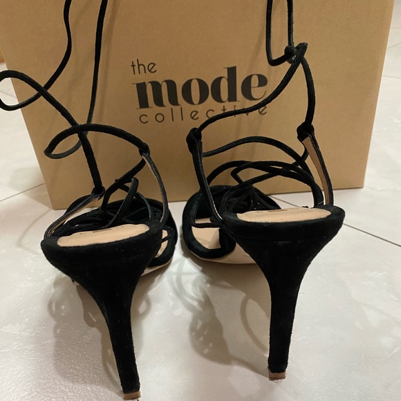 The Mode Collective Multi Strap Sandal in Black - Picture 9 of 12